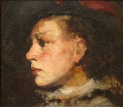 Profile of a Girl with Hat by Frank Duveneck